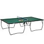 Sportnow 9ft Outdoor Folding Table, Tennis Table, With 8 Wheels, For Indoor And Outdoor Use - Green