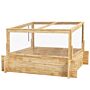 Outsunny Raised Garden Bed With Cold Frame Greenhouse And Openable Top, Wooden Elevated Planter Box For Vegetables, Flowers And Herbs