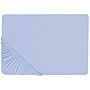 Fitted Sheet Blue Cotton 140 X 200 Cm Elastic Edging Solid Pattern