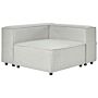 Corner Section Linen Grey 1-seat Sofa Module Modern Single-seat