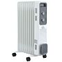 Homcom 2180w Oil Filled Radiator, Portable Electric Heater, W/ Built-in 24-hour Timer, 3 Heat Settings, Adjustable Thermostat, Safe Power-off