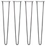 4 X 28" Hairpin Legs - 2 Prong - 10mm - Raw Steel