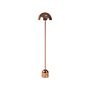 Floor Lamp Copper Metal 158 Cm Glossy Copper Round Shade Living Room Light