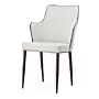 Capri Pu Chairs White With Black Edge (2s)