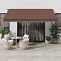 Vidaxl Manual Retractable Awning Brown 400x300 Cm