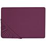 Fitted Sheet Burgundy Cotton 200 X 200 Cm Elastic Edging Solid Pattern