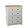 Highgate 4 Drawer Chest Grey & Oak