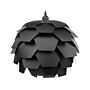 Pendant Lamp Black Plastic Pine Cone Globe Shade Hanging Lamp Beliani