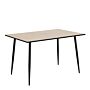 Wilma Dining Table With White Oak Top & Black Legs