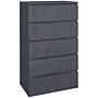 Homcom High Gloss Chest Of Drawers, 5-drawer Storage Cabinets, Modern Dresser, Storage Drawer Unit