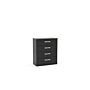 Lynx 4 Drawer Chest Black