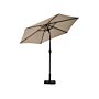 Ivory 2.5m Crank And Tilt Parasol Grey Powder Coated Pole (38mm Pole, 6 Ribs) This Parasol Is Made Using Polyester Fabric Which Has A Weather-proof Coating & Upf Sun Protection Level 50