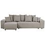 Right Hand Corner Sofa Taupe 3 Seater Extra Scatter Cushions With Storage