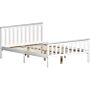 Milan Double Wooden Bed, High Foot, White