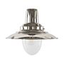 Ceiling Pendant Lamp Silver Metal Shade Naked Bulb