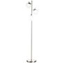 Homcom 3-light Tree Floor Lamps, Modern Standing Lamp For Bedroom With Globe Lampshade, Steel Base, (bulb Not Included), Silver