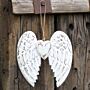 Hand Crafted Double Angel Wings & Heart - 24cm