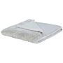 Blanket Throw Bedspread Light Grey Plush 180 X 200 Cm Fluffy