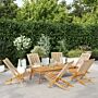 Vidaxl Folding Garden Chairs 6 Pcs Beige Solid Wood Acacia