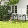 Pawhut Heavy Duty Puppy Play Pen, 12 Panels Pet Exercise Pet, Pet Playpen For Small, Medium And Large Dogs