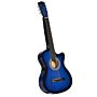 Homcom 38in Beginner Cutaway Acoustic Electric Guitar Premium Gloss Finish W/case