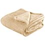 Blanket Sand Beige Faux Fur 125 X 150 Cm Teddy Bear Soft Fluffy Decorative Throw Cover