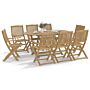 Vidaxl Folding Garden Chairs 8 Pcs 54.5x58x90 Cm Solid Wood Acacia