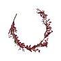 Artificial Christmas Garland Red Synthetic Material 150 Cm With Ornaments Frosted