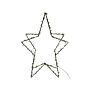 Outdoor Christmas Decoration Black Metal 80 Cm Led Lights Star Shape Garden Decor