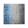 Rug Grey With Blue 200 X 200 Cm Ombre Effect Viscose