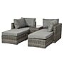 Paris 4 Seater 5 Pos Multi Relaxer Set Lh/rh Seat Ottoman Seat 1 X Side Table