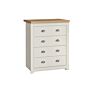 Highgate 4 Drawer Chest Cream & Oak