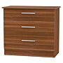 Contrast 3 Drawer Chest In Noche Walnut