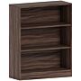 Cambridge 3 Tier Low Bookcase, Walnut