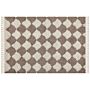 Area Rug Brown And Beige Cotton 160 X 230 Cm Rectangular With Tassels Geometric Pattern Boho Oriental Style