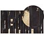 Rug Brown Genuine Leather 80 X 150 Cm Cowhide Hand Crafted