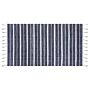 Area Rug Blue Fabric 80 X 150 Cm Stripe Pattern