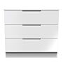 Milan 3 Drawer Chest In White