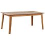 Garden Dining Table Light Acacia Wood 180 X 90 Cm For 6 Outdoor Rectangular