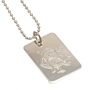 Rangers Fc Silver Plated Dog Tag & Chain