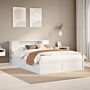 Vidaxl Bed Frame Without Mattress White 150x200 Cm King Size Solid Wood Pine