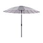 Market Garden Parasol Light Grey Fabric Aluminium Pole ⌀ 255 Cm Modern Octagonal Outdoor Umbrella Crank Mechanism Tilting Uv Resistant