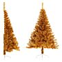 Vidaxl Artificial Half Christmas Tree With Stand Gold 120 Cm Pet