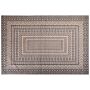 Area Rug Beige And Grey Jute Blend 200 X 300 Cm Modern Geometric Pattern Soft Home Decor