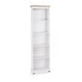 Corona White Tall Narrow Bookcase