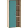 Junior Vida Neptune 1 Door Wardrobe, Blue & Oak