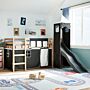 Vidaxl Kids' Loft Bed With Tower White&black 90x190 Cm Solid Wood Pine