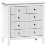 Homcom Elegant Chest Of Five Drawers - White