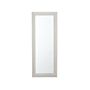 Wall Hanging Mirror Beige With Silver 50 X 130 Cm Vertical Dresser Gesso Finish