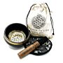 Hand Beaten & Engraved Singing Bowl Gift Set - 14cm - Flower Of Life